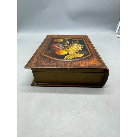 Fake book box trinket table decor grapes brown Tuskan "A FAREWELL TO ARMS" READ - Picture 4 of 9